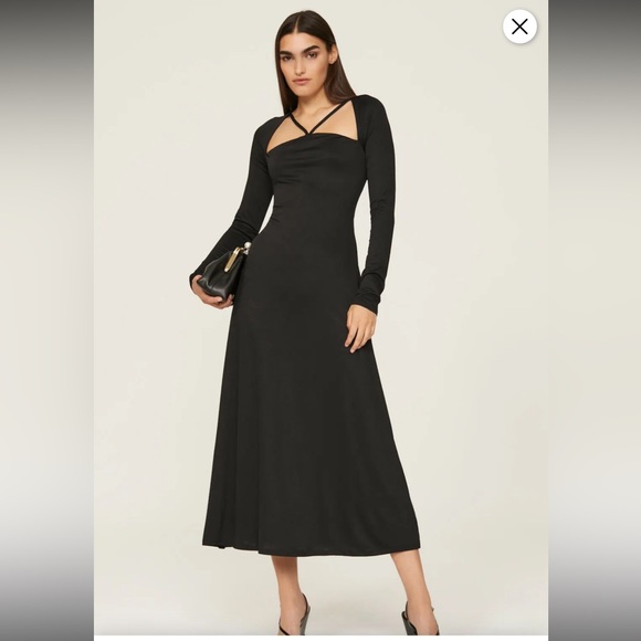 RACHEL Rachel Roy Dresses & Skirts - NWT RACHEL Rachel Roy Black Long Sleeve Palmer Strappy-Neck Dress